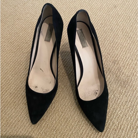 Cole Haan The Go-To Black Suede Pumps 65mm / Vandam Pointed Toe Pump - Picture 2 of 5